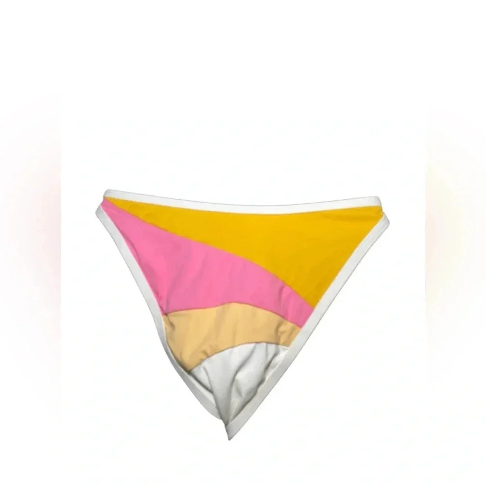 L*Space Daybreak Bitsy Bikini Bottom XL NWT Colorblock Cheeky Swim